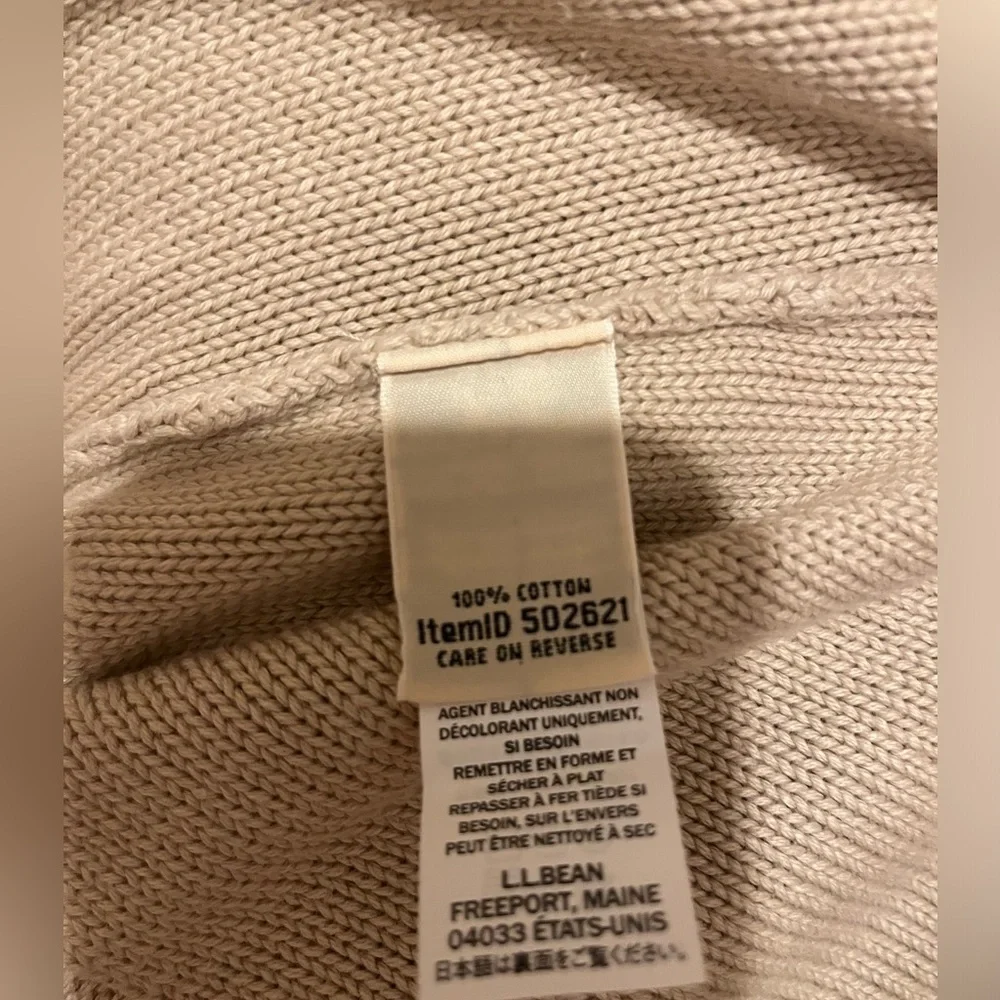 LL Bean Cable Knit Turtleneck Sweater, size small